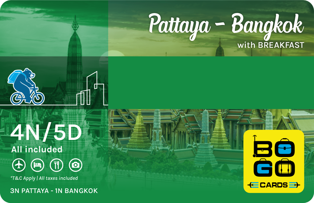 3N Pattaya 1N Bangkok with Flights - Block for Rs. 1,000 only