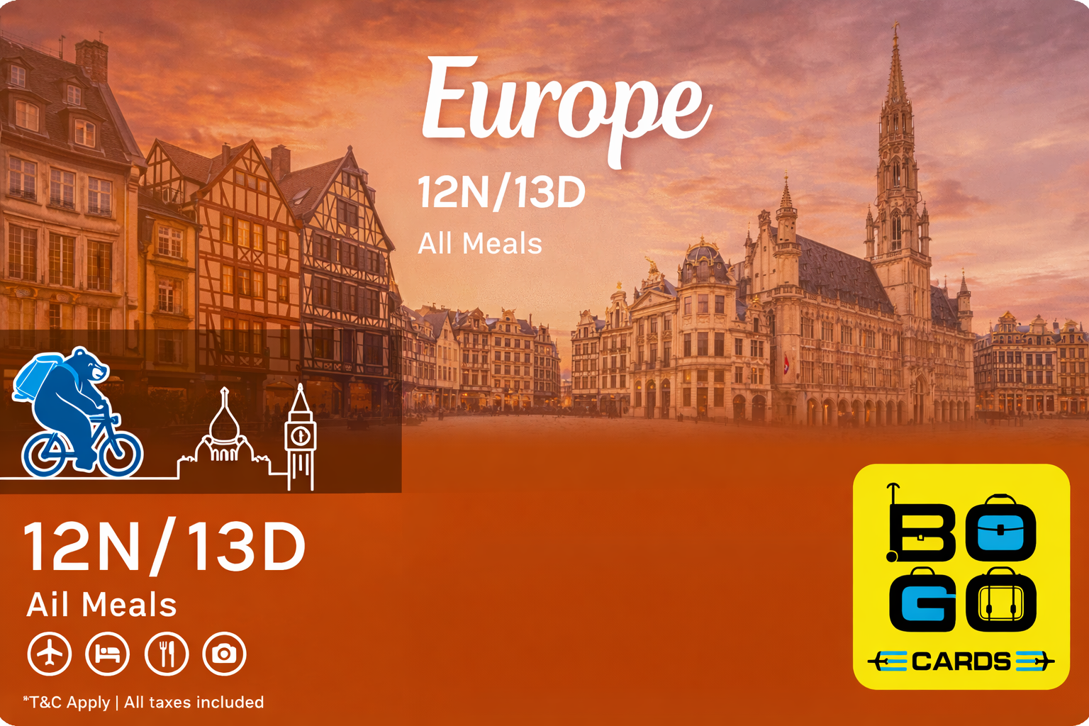 Europe for Every 20 Pax 1 Pax Free