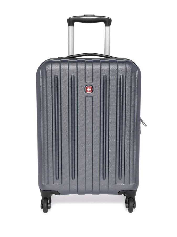 swiss gear abs 55 cms black hardsided cabin luggage