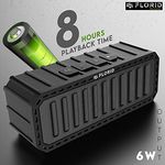Florid Star 22 Portable Bluetooth 5.0 Wireless Speaker | 6W Output | IPX6 Water Resistant | Built-in-Microphone | Impressive Bass | Upto 8 Hours Playtime (Black)