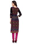 Miraan Cotton Printed Readymade Salwar Suit For Women(VINKOMALSP6107; Black)