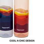 Tupperware Round 750ml Fliptop Bottle Cool n Chic Rise n Shine 2pc