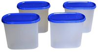 Tupperware Modular Mates Oval Plastic Container Set, 1.7 Litres, 4-Pieces, Asssorted
