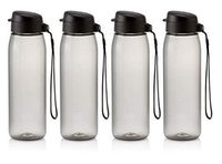 Tupperware 1 L Fliptop Bottles, Translucent Multicolor (Set of 4)