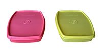 Tupperware Plastic Lunch Box Set, 340ml, Set of 2, Multicolour