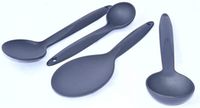 Tupperware Stir N Serve Handy Serving Spoons, Black, Set of 4