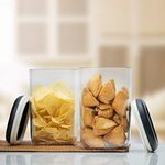 Tupperware Dry Snacks Storage Container Clear Canister 1.3l 2pc