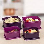 Tupperware Square Refrigerator Container Keep Tab 520ml, 1.2L 2pc Each