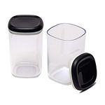 Tupperware Dry Snacks Storage Container Clear Canister 1.3l 2pc