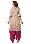 Miraan Cotton Printed Readymade Salwar Suit For Women(VINAARVI4802; Pink)