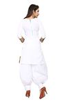 Fostiva Women's Cotton Unstitched Salwar Suit (white shree patiyala_White_Free Size)