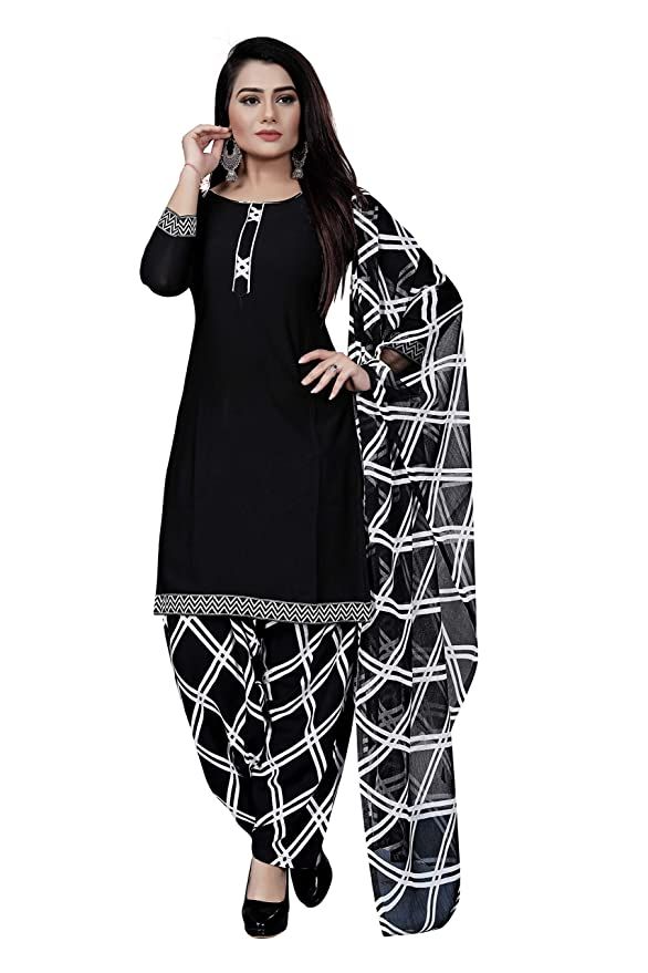 ANNI DESIGNER Women's Crepe Printed Salwer Suit (rudra Colors_Free Size)