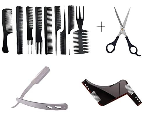 Kabello Professional Parlour Use Hair Cutting Scissor For Men And Women Accessories, Black Pack Of 1 (Combo)