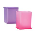 Tupperware Square Fruits Vegetables Storer Refrigerator Container Cubix 1.8l 2pc
