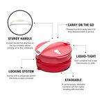 Tupperware Microwaveable Click Go Round 2pc