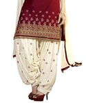 Saiyaara Fashion Women's Cotton Embroidery Salwar Suit Dupatta Material (Maroon, Free Size)