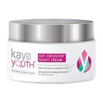 Kaya Youth Oxy-Infusion Night Cream, Boosts Skin Oxygen, Replenishes skin moisture overnight, Gives youthful glowing skin, Developed by Dermatologists, 60 gm