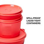 Tupperware Tupsling Sling-A-Bling Plastic Lunch Set with Designer Bag, 4-Pieces, Multicolour