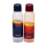 Tupperware Round 750ml Fliptop Bottle Cool n Chic Rise n Shine 2pc